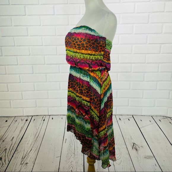 10/$25🦋 Marquis Multicolor Hi-Lo Tube Dress - Size Large - Picture 3 of 14